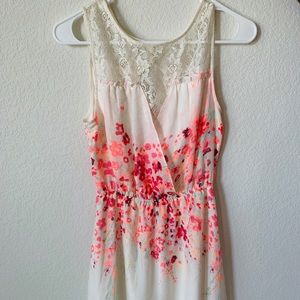 Floral lacy juniors dress